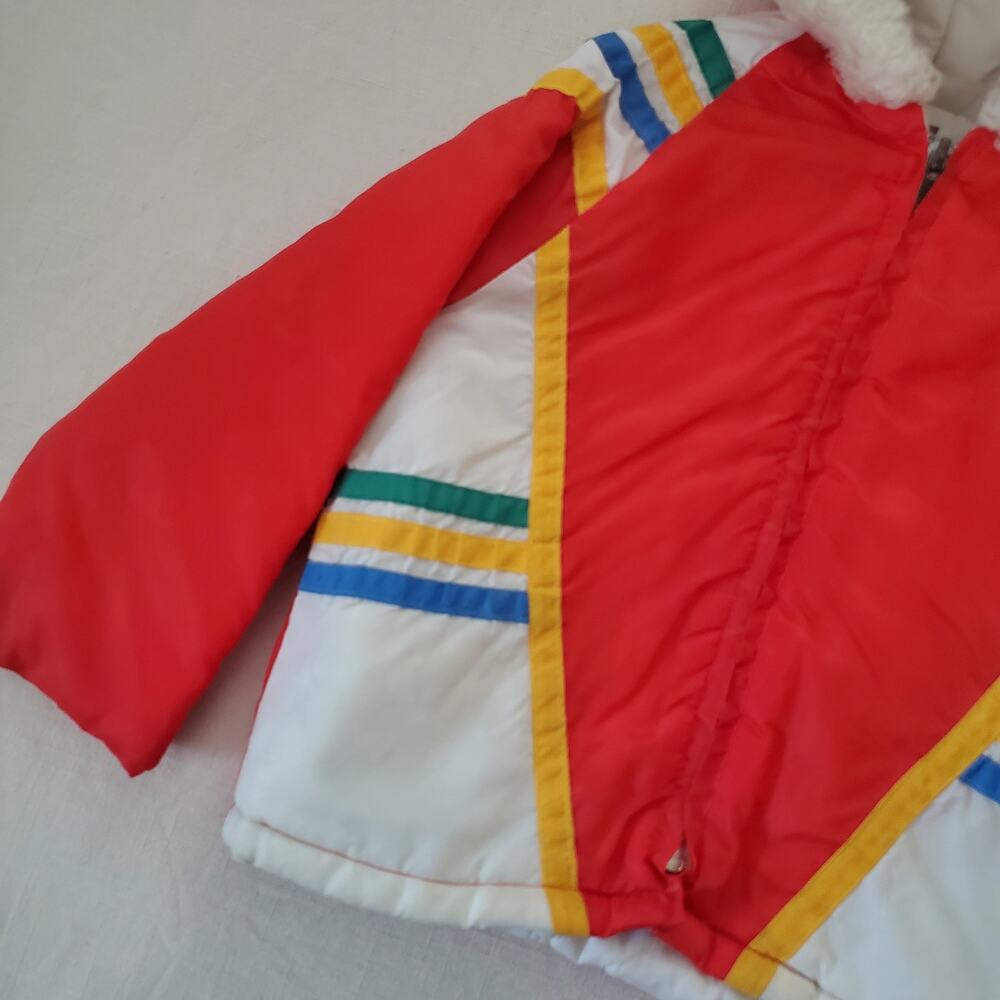 Vintage Montgomery Ward Colorful Hooded Coat 3t - Picture 2 of 8